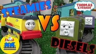 Steamies VS Diesels! Who will win? Thomas & Friends The Great Race #282 Trackmaster Toy Trains