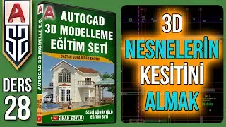 28 3D Nesnenin Kesitini Almak | Section Plane | Separate | Autocad 3D Eğitim Seti Dersleri
