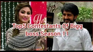 Top 5 Contestants Of Bigg Boss Season 11 2017