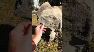 Huge New (Old) Bird Totem.. Defined details. #artifacts #portablerockart