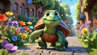 Tutu Turtle Walks Slowly | Gentle Kids Song | Nursery Rhymes and Baby Songs
