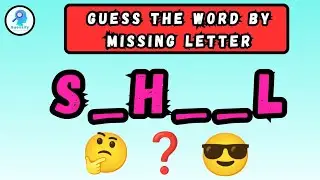 Guess the Missing Letters | Daily Life English Words | Easy to Hard#quiz#guessify