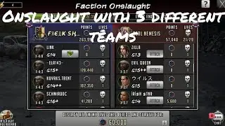 Onslaught - 3 different attack Team - The Walking Dead: Road To Survival TWD