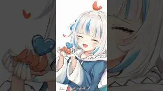 Gawr Gura's Graduation Fanart #anime #twitter #vtuber #art #hololive #gawrgura #fanart