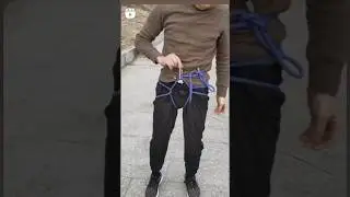 how to make a harness from a rope #lifehacks #extremeweightloss #harness #climbingtips