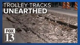 Construction on State Street reveals old tracks from Salt Lake City's trolley