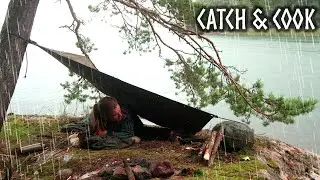 Catching Fish in Rain: CAMPING Solo on a Nordic Island