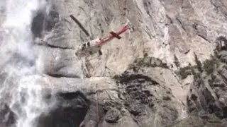 Dramatic rescue from Yosemite waterfall