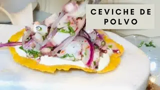 CEVICHE DE POLVO, PARA ACOMPANHAR UM CREME BRANCO E UMA MASSINHA CROCANTE!
