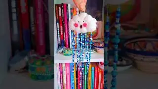 Nubecita y Lluvia con cer&aacute;mica fr&iacute;a (casi seca) ☁️ #ceramicas #ceramic #cute #cloud #nube #nuvemfofa