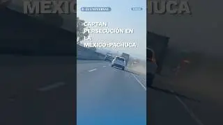 As&iacute; fue la persecuci&oacute;n a un tractocami&oacute;n robado que circulaba en la M&eacute;xico-Pachuca #shorts