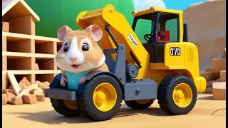 Hamster Drives the Tiny Loader | Cute Construction Adventure Kids Nursery Rhyme Animation