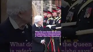 The Queen Giggles with Canadian Officers 🤭 | Rare Royal Moment Caught on Camera!