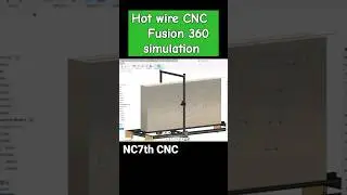 Hot wire cnc work on foam. Fusion 360 simulation. #diycnc #cnc #foam
