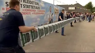 Jetzt wird gestapelt: 4. Deutsche Meisterschaft im horizontalen Bierkistenstapeln