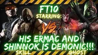 UnbearableSkill против GhostSamurai, FT10 | Его ERMAC и Shinnok просто демонические!!! 🔥🎤😱