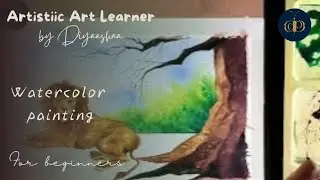 Animal Watercolor Painting Tutorial, lion 🦁 watercolor painting tutorial for beginners step by step.