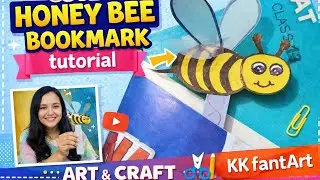Cute Honey Bee Bookmark 🔖 | Easy Paper Bookmark Tutorial for Kids | Art & Craft 