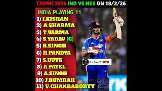 India vs Nederland plying 11 | T20 World Cup #cricket03 #cricket #plying11 #t20worldcup2026 #shorts