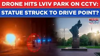 CCTV Shows Moment Drone Struck Lviv Playground: Putin's Russia Hit This Statue To Make A Point?