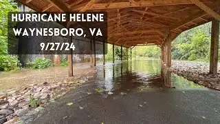 Hurricane Helene flooding in Waynesboro, VA 9/27/24