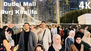Dubai Mall Walking Tour | Burj Khalifa Fountain Show | Downtown Dubai 🇦🇪 