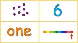 Baby Math: Numbers 0-10 (dots, numerals, words, rows)