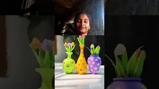 Waste Bottle Se Beautiful Vase 🌸 | DIY Craft#ytshorts
