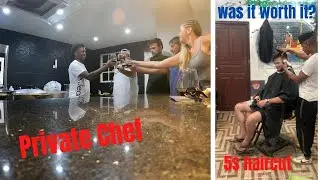 Last days in the Dominican Republic private chef! cheap haircut!* car wreck*