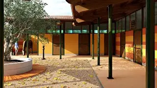 Rendering nuova scuderia sulle colline toscane - 3d Arch viz
