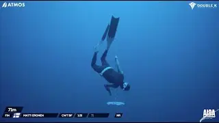 Matti Eronen Finland National Record in CWTB -71m freediving (AIDA)