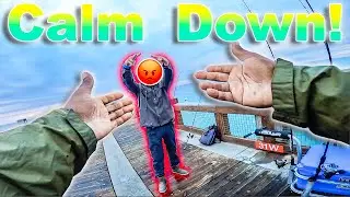 Fisherman Screamed At Me! For Helping Him Catch A Fish!!! (Catch and Cook) Pensacola Gulf Pier