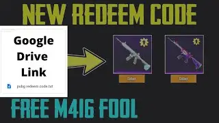 Today Redeem Code Pubg Mobile | Get M416 Glacier Skin | Direct Google Drive Link  | Pubg Mobile Lite