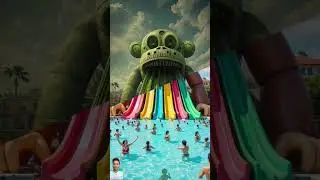 ❤ Evolution of Big Monkey - Water park with Sliding 🥰 #cat #cute #love #shorts #monkey