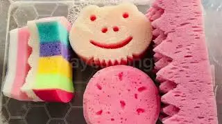 ASMR bulk variety Dettol and dish soap sponge rip Ripping soapy sponges 🧽 