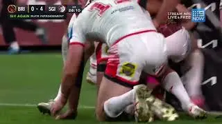 Billy Walters gets a mad try in round 19 - Broncos VS Dragons - Aboriginal Match