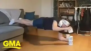 Man&rsquo;s funny toilet paper workout during coronavirus lockdown is the inspo we all need