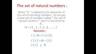 The set of natural numbers l primary 5 l second term