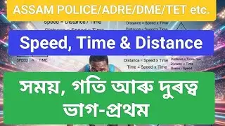 Speed Time & Distance সময় গতি আৰু দুৰত্ব ভাগ-প্ৰথম By Sukadev Nath