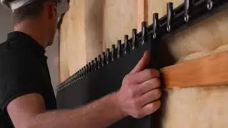 Sculptform Click-on Batten Interior Wall Installation - Track set out and Acoustic