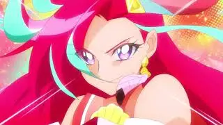 [1080p] Precure! Tropical Change! (Cure Flamingo Transformation)