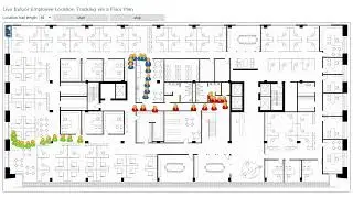 Live Indoor Employee Location Tracking displayed on a Floor Plan