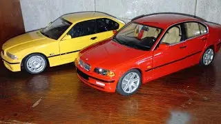 Bmw 328i Ut Models Amarelo  x Bmw M3 Solido Vermelha Ambas na Escala 1:18