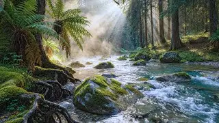 Soft River Stream Sounds With Birds in Nature | Calm Outdoor Audio Ambience for Sleeping & Relaxing