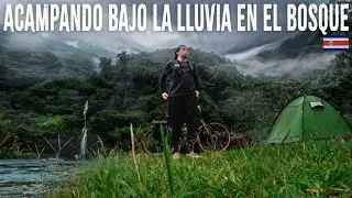 ASMR Acampando bajo la lluvia en el Bosque 🌧️🏕️🚲 Bikepacking Costa Rica