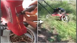 Converting a lawnmower into a brush mower!