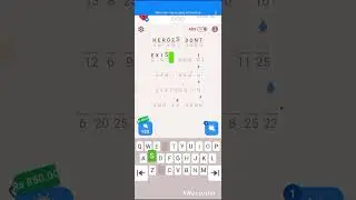 Cryptogram letters and Numbers Level 50