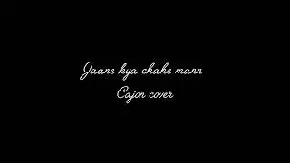 Cajon cover jaane kya chahe mann by our drummer