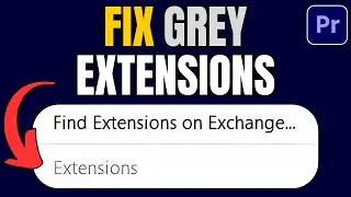 How to Fix Greyed Out Extensions in Premiere Pro in 60 Seconds