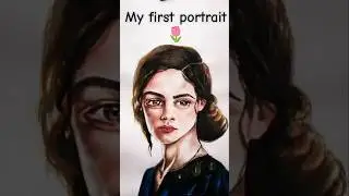 Silent Strength | Expressive Portrait Art ✨ #portraitart #portrait #face #girl #artshorts #viral